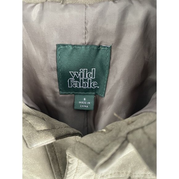 Wild Fable Faux Suede Jacket Womens Small Long Sleeve Designer Coat Button Up - Picture 8 of 12